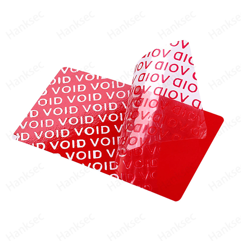 Red Total Transfer VOID Label Material