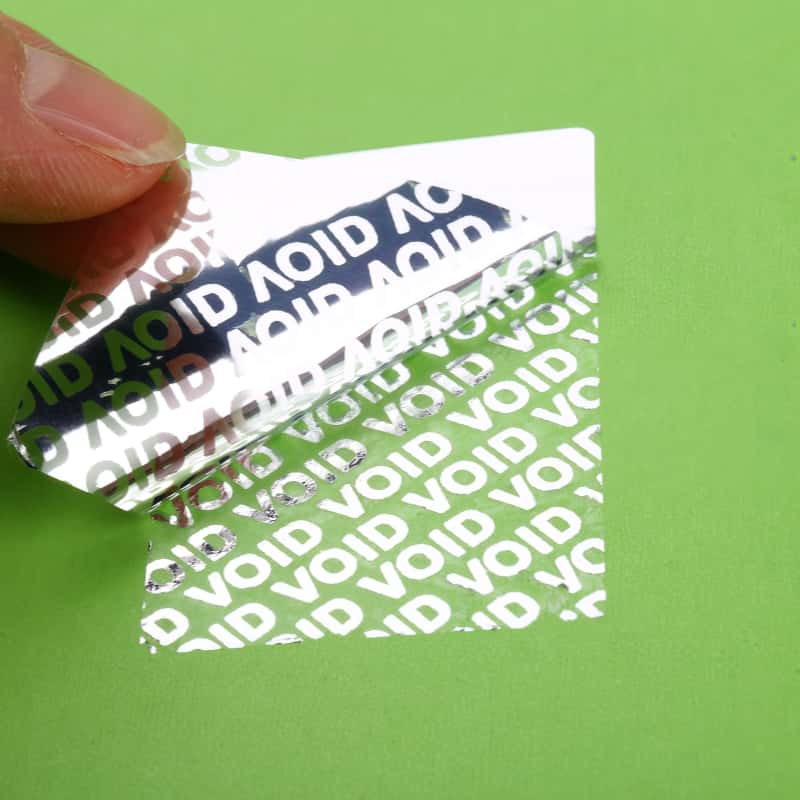Material para etiquetas plateadas brillantes de transferencia total