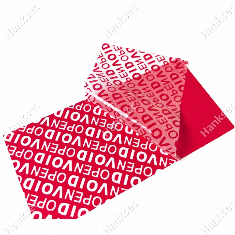 Custom Full Transfer Void Label Materials
