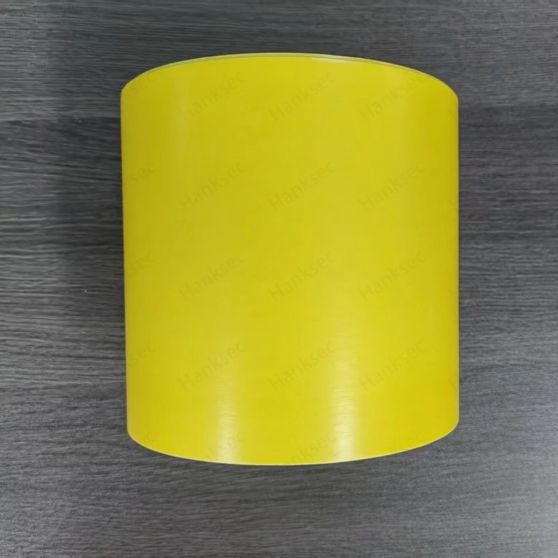 Transparent Yellow Destructible Label Material