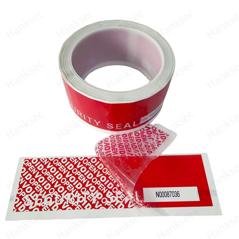 Red Numbered Tamper Evident Security VOIDOPEN Tapes