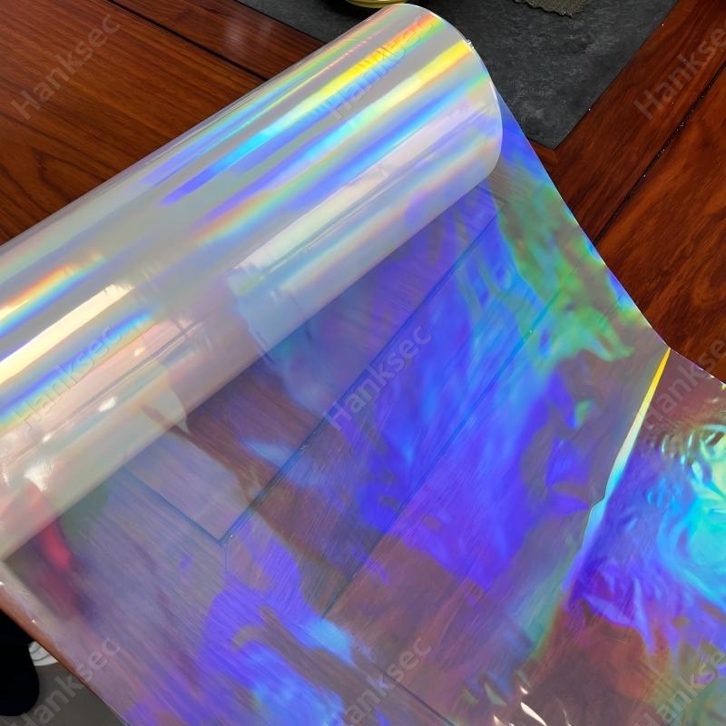Película láser arcoíris transparente