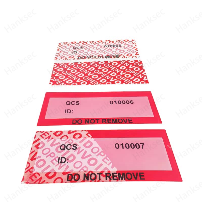 Total Transfer Security Label Tamper Evidence Effect