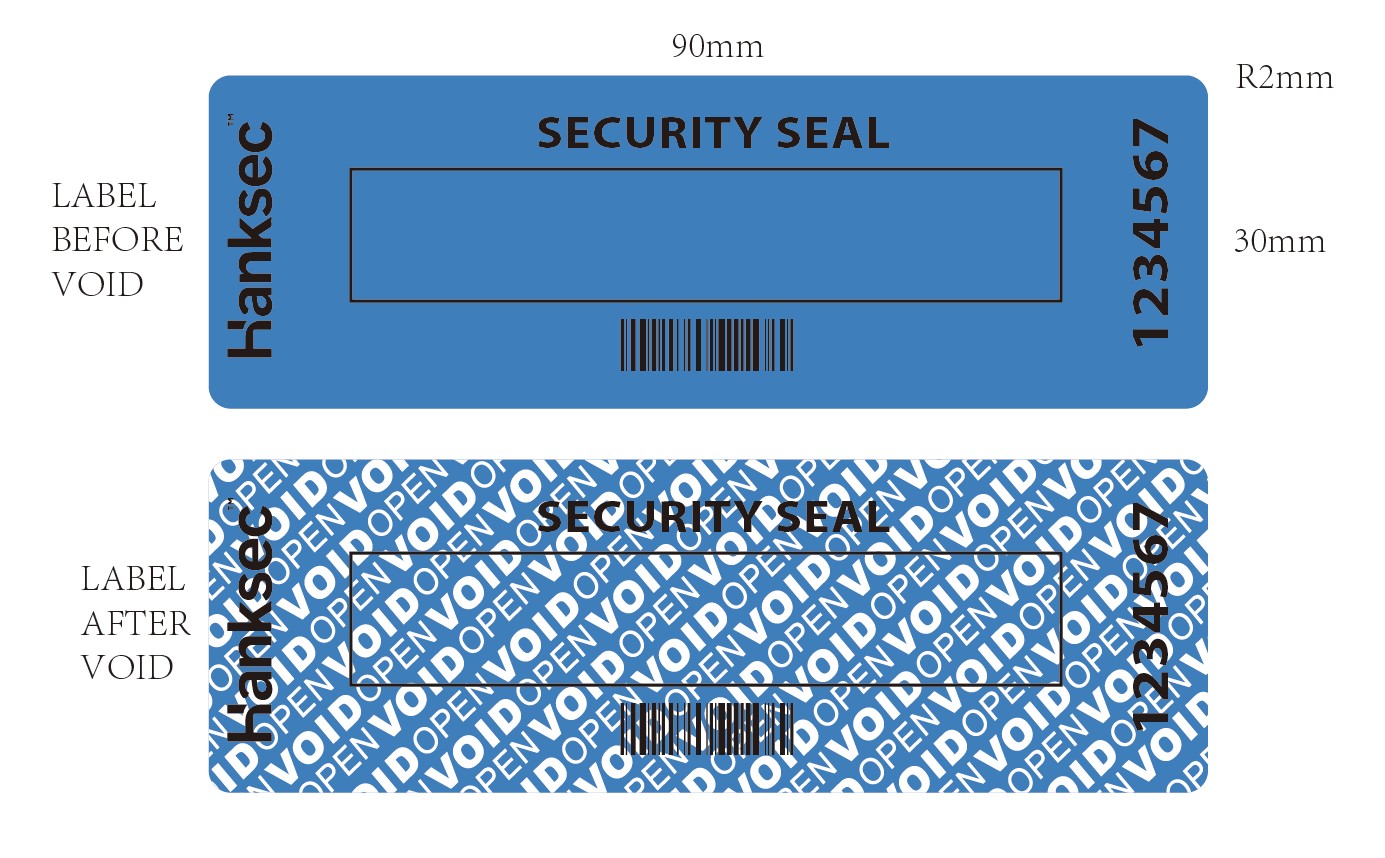 Total Transfer Security Label Blue VOID Effect