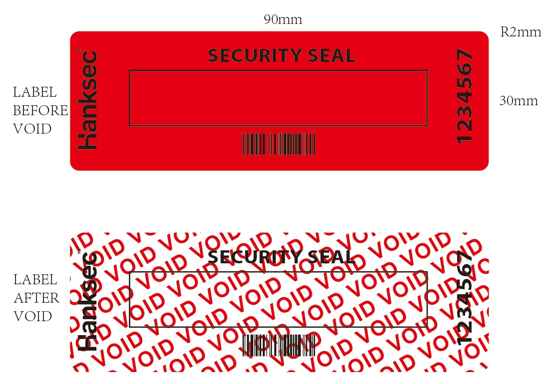Total Transfer Security Label Matt Red