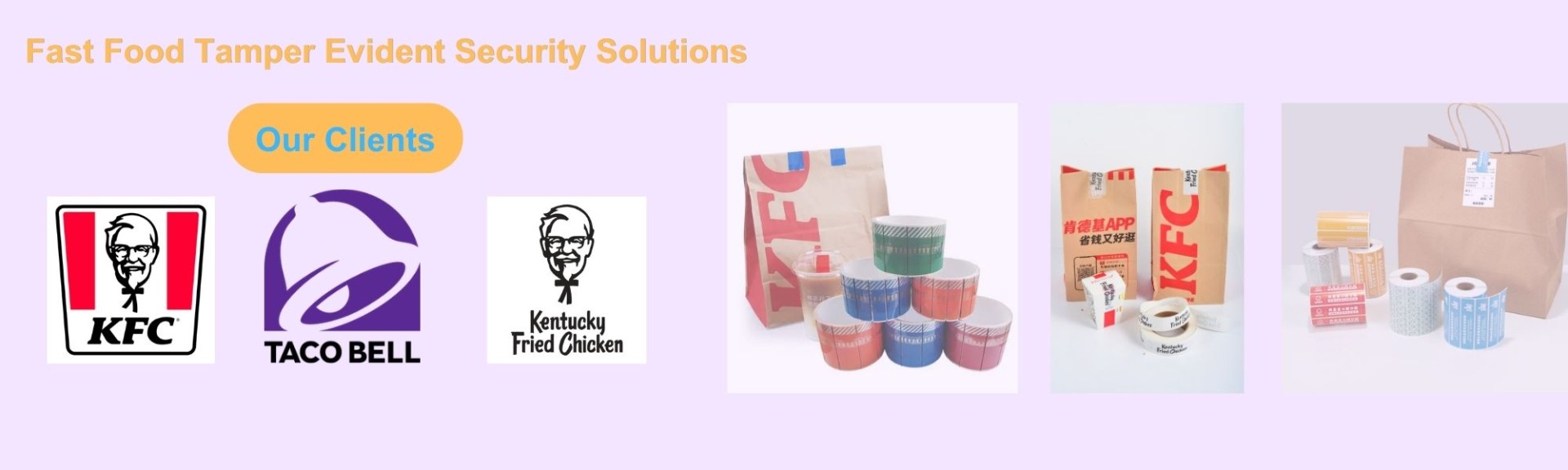Sicherheitssiegel für Take-away-Verpackungen