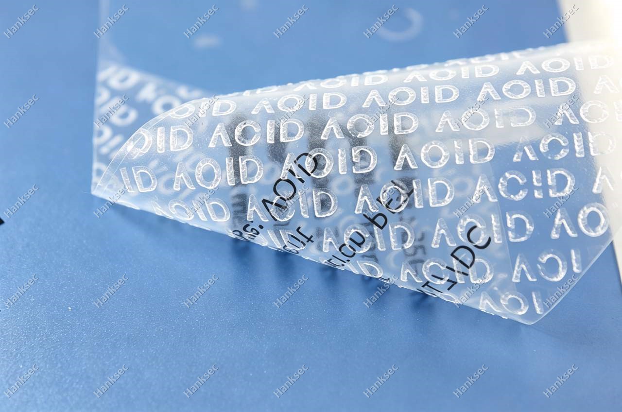 Non Transfer Void Anti Counterfeit Label Tested On Abs Electronics Housing