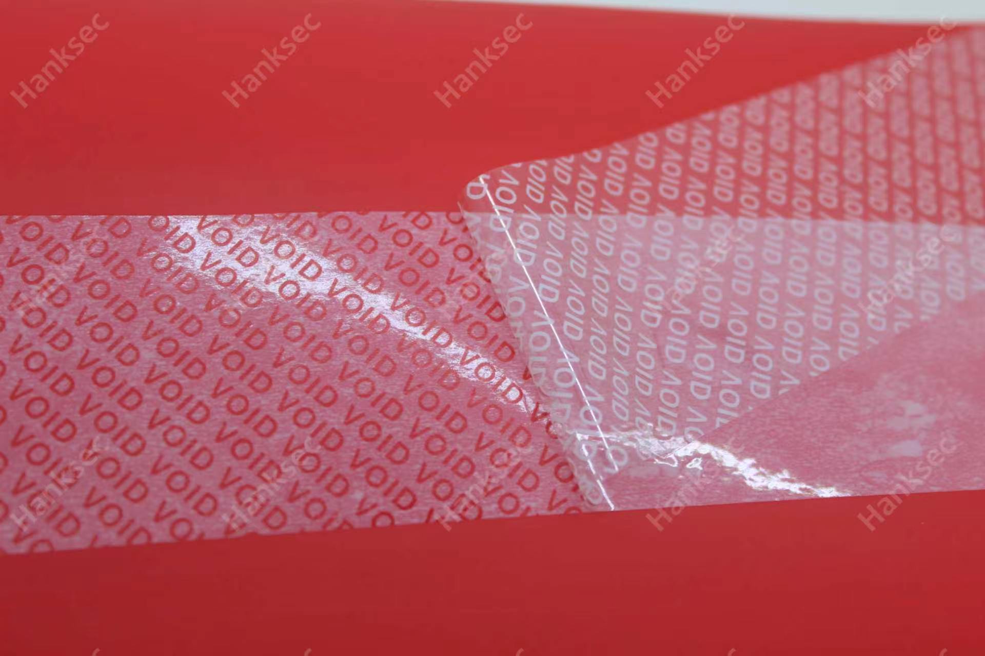 High Quality Void Label Material With Clear Hidden Message And Stable Peeling Performance