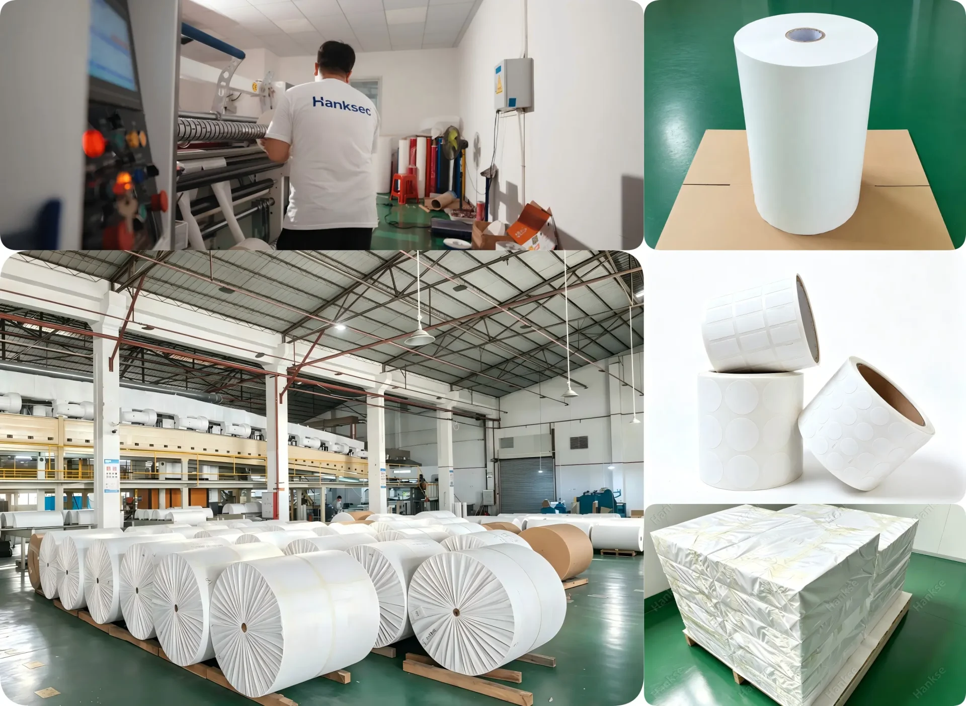 Destructible label material jumbo rolls and slit rolls for label converters and security printing companies.