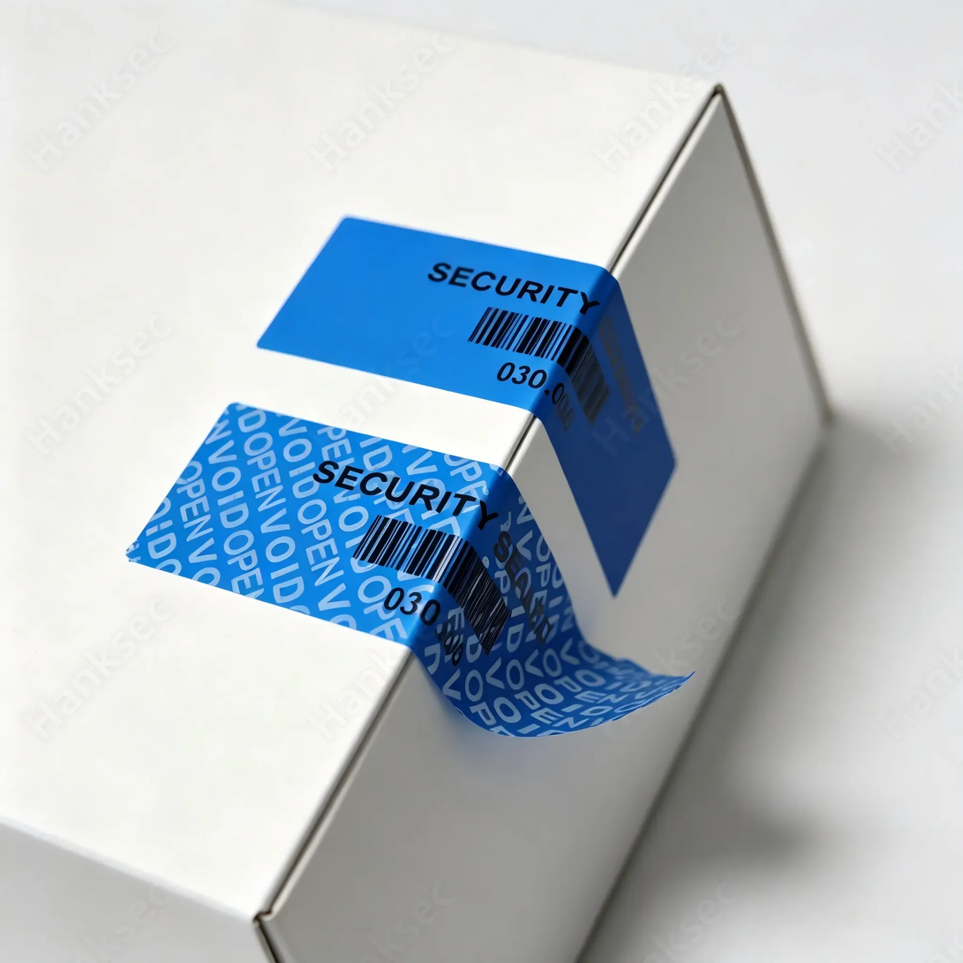 Anti-counterfeit packaging for e-commerce using VOID security tape and serialized parcel labels
